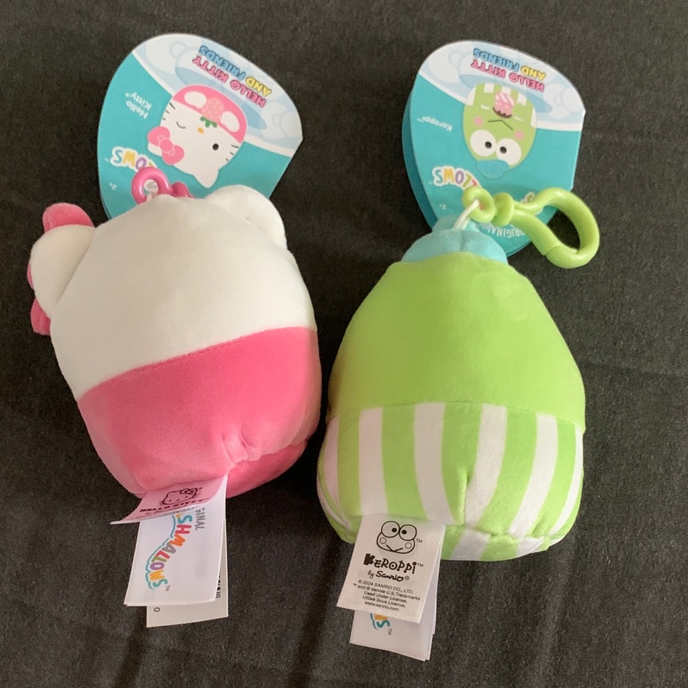 NWT Squishmallows Pink and Green Plush Duo Charms - Picture 2 of 5